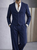 Smart Casual Set kragenloses Sakko und Hose