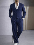 Smart Casual Set kragenloses Sakko und Hose