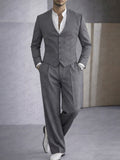 Smart Casual Set kragenloses Sakko und Hose