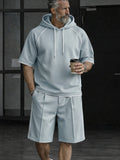 Relaxed Fit Kontrastnaht Trainingsanzug Set