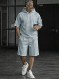 Relaxed Fit Kontrastnaht Trainingsanzug Set