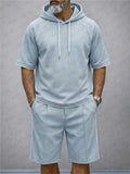 Relaxed Fit Kontrastnaht Trainingsanzug Set