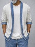 Modernes 2-teiliges Denim-Patchwork-Set in Kontrastfarben