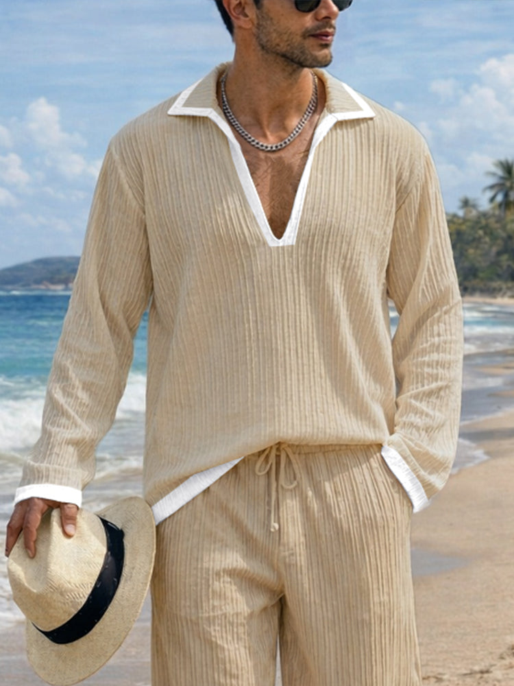 Casual strukturiertes Kontrastfarben Set