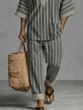 Casual Relaxed Fit Streifen Set