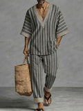 Casual Relaxed Fit Streifen Set
