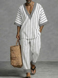 Casual Relaxed Fit Streifen Set