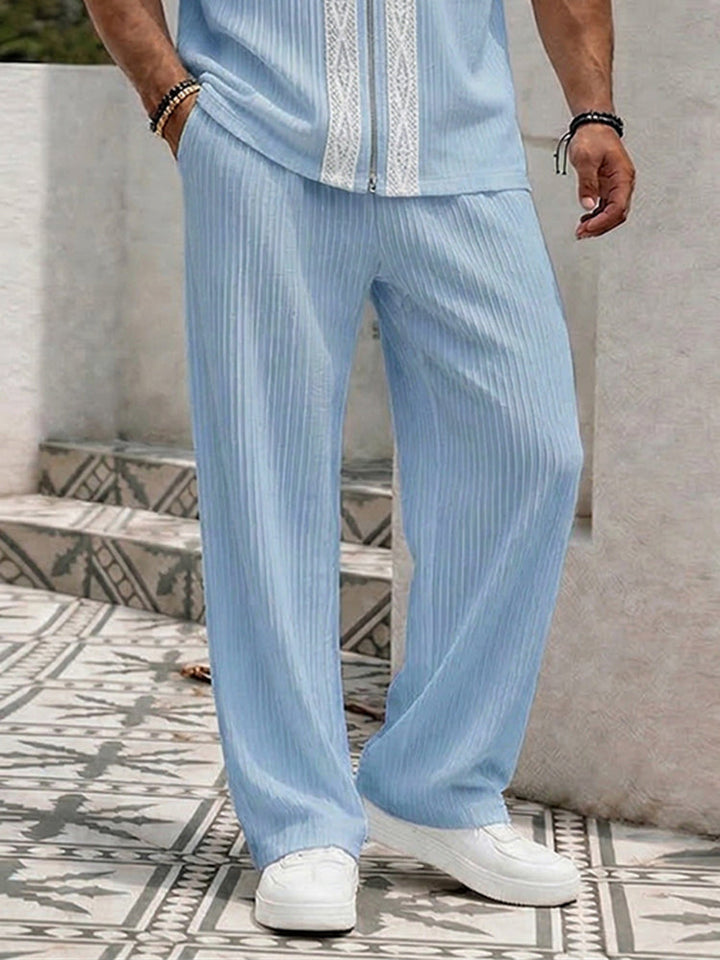 Casual Resort-Set mit Spitzen-Patchwork