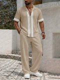 Casual Resort-Set mit Spitzen-Patchwork