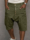 Casual Drop Crotch Haremsshorts aus 100% Baumwolle