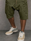 Casual Drop Crotch Haremsshorts aus 100% Baumwolle