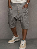 Casual Drop Crotch Haremsshorts aus 100% Baumwolle