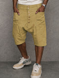 Casual Drop Crotch Haremsshorts aus 100% Baumwolle