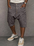 Casual Drop Crotch Haremsshorts aus 100% Baumwolle