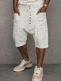 Casual Drop Crotch Haremsshorts aus 100% Baumwolle