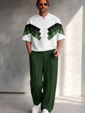 Urbanes Colorblock-Set aus T-Shirt und Hose mit lockerer Passform