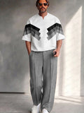 Urbanes Colorblock-Set aus T-Shirt und Hose mit lockerer Passform