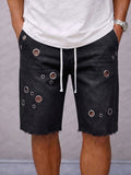 Fashion Distressed Denim-Shorts mit Kordelzug