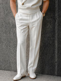 Elegantes Sommer-Set aus Oberteil mit halber Knopfleiste und gerader Hose