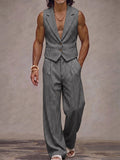 Modernes Set aus Anzugweste und Hose mit Hahnentrittmuster