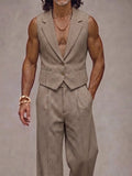Modernes Set aus Anzugweste und Hose mit Hahnentrittmuster