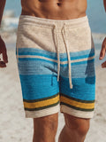 Stilvolle Strick-Urlaubsshorts in Kontrastfarben