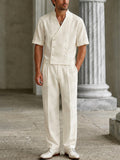 Smart-Casual Hemd- und Hosen-Set mit Zweireiher-Design