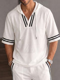 Atmungsaktives Micro-Mesh-Hoodie-Set im Athleisure-Stil
