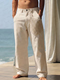 Pantaloni casual in cotone in stile resort dalla vestibilità morbida