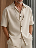 Lässiges Sommer-Set mit Fake-Two-Piece-Hemd