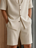 Lässiges Sommer-Set mit Fake-Two-Piece-Hemd