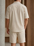 Lässiges Sommer-Set mit Fake-Two-Piece-Hemd