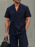 Urbanes Freizeit-Set mit Schnür-Hemd und Hose