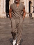 Herren 2-Teiler Ärmelloses Slim Fit Top und Hose