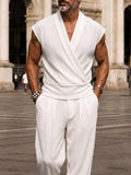 Herren 2-Teiler Ärmelloses Slim Fit Top und Hose
