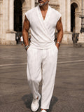 Herren 2-Teiler Ärmelloses Slim Fit Top und Hose