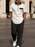 Herren 2-Teiler Hemd in Kontrastfarbe und Hose