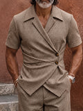 Herren Sommer Set Hemd mit Knopfleiste und Kurze Hose