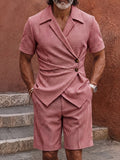 Herren Sommer Set Hemd mit Knopfleiste und Kurze Hose