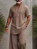 Herren Sommer Set V-Neck Oberteil und Freizeithose