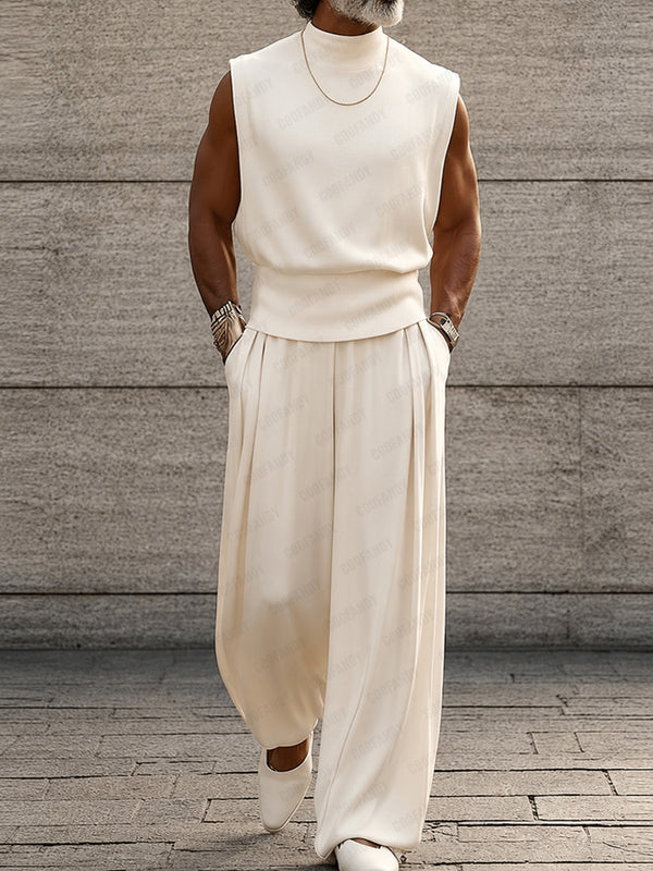 Herren Sommer Set Slim Fit Oberteil und Freizeithose