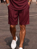 Herren Sommer Set Kurzarm V-Neck und Shorts