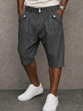 Herren Nadelstreifen-Shorts mit Bundfalten