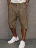 Herren Nadelstreifen-Shorts mit Bundfalten