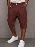 Herren Nadelstreifen-Shorts mit Bundfalten