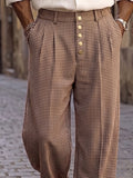 Lässige karierte Herrenhose