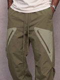 Lässige Colorblock-Herrenhose im Cargo-Stil
