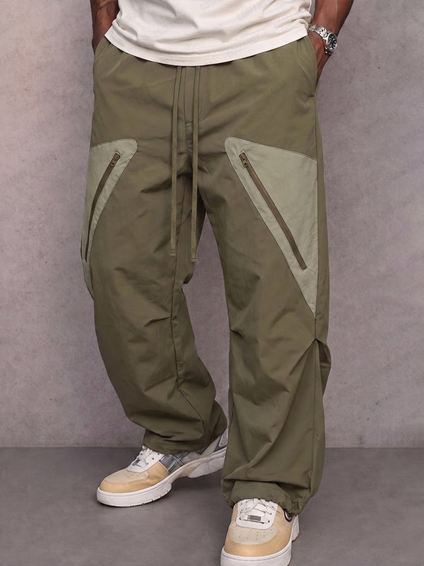 Lässige Colorblock-Herrenhose im Cargo-Stil