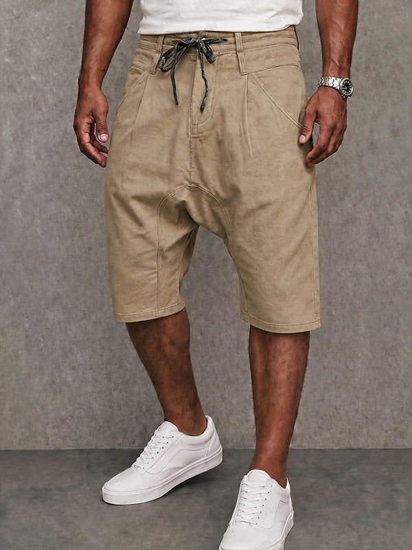 Herren Baumwolle Casual Shorts mit Kordelzug