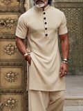 Herren Ethno 2-teiliges Set aus Langshirt und Weithose